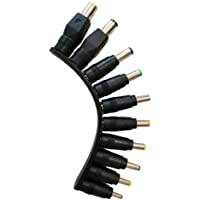 Liwinting Adaptador de Fuente de alimentación Universal de 10 Piezas 5.5x2.1mm conexión de CC a Adaptador de 10 enchufes…